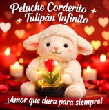 Peluche Corderito + Tulipán infinito